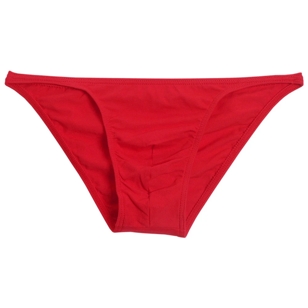 

Low Rise Men's Smooth Underwear Panties Briefs Breathable Soft Sexy Solid Color Comfortable Bikini Bulge Pouch Thong Underpants