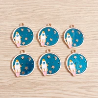 10pcs 2529mm enamel space rocket moon star charms pendants for jewelry making drop earrings necklaces diy crafts accessories