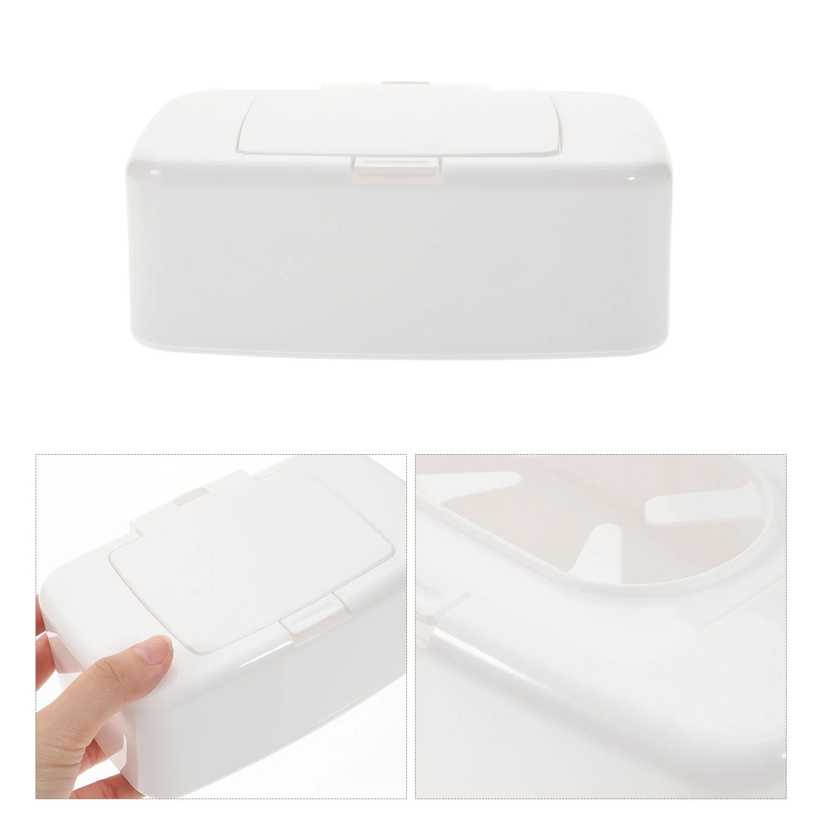 

Makeup Removal Wipes Towel Box Refillable Container Car Portable Case Containers Wet Tissue Holder White Pp Dispenser Baby