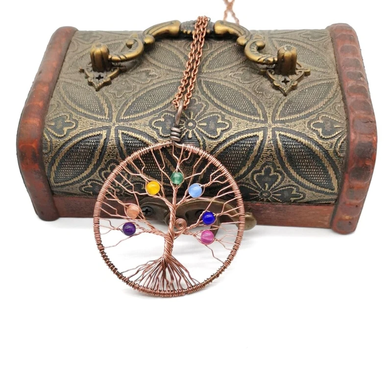 Ожерелье с подвеской Древо Желаний ажурная цепочка до ключиц жемчужное ожерелье