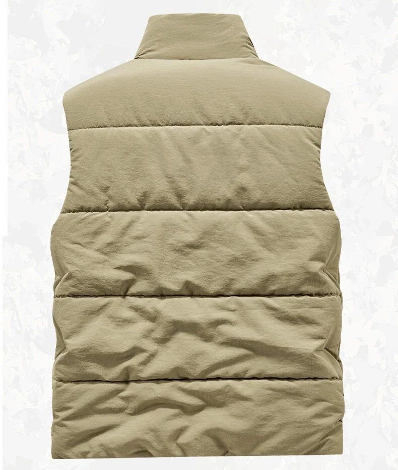 Флисовая мужская куртка без рукавов Свободный жилет в стиле милитари с