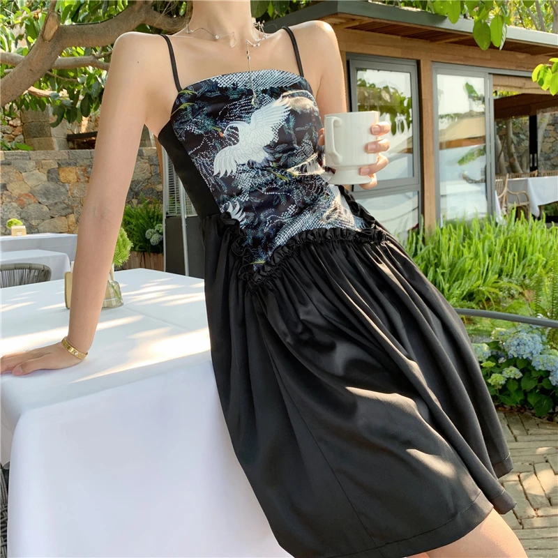 

Женские Элегантные платья в стиле ретро с изображением феи и великолепным плиссированным принтом, бесплатная доставка