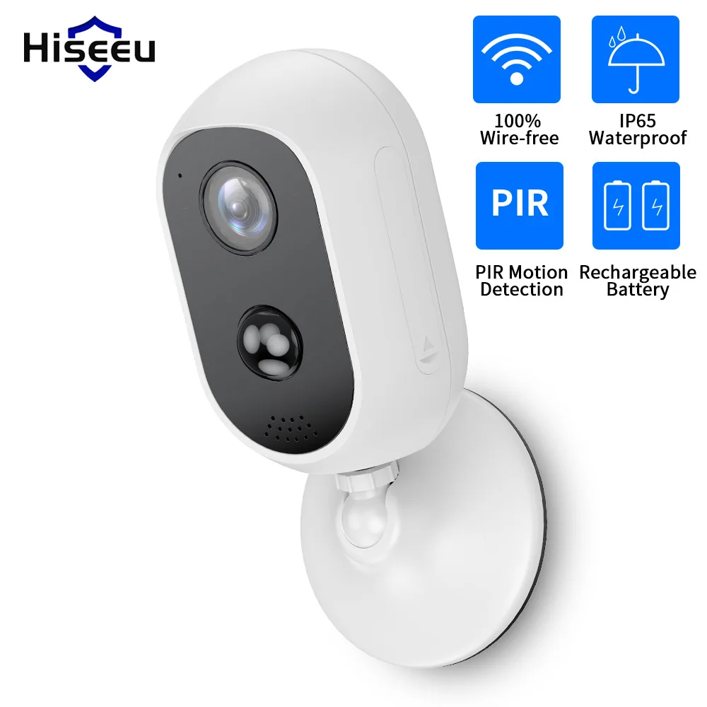 

IP-камера Hiseeu 1536P 1080P 2 Мп с аккумулятором и Wi-Fi