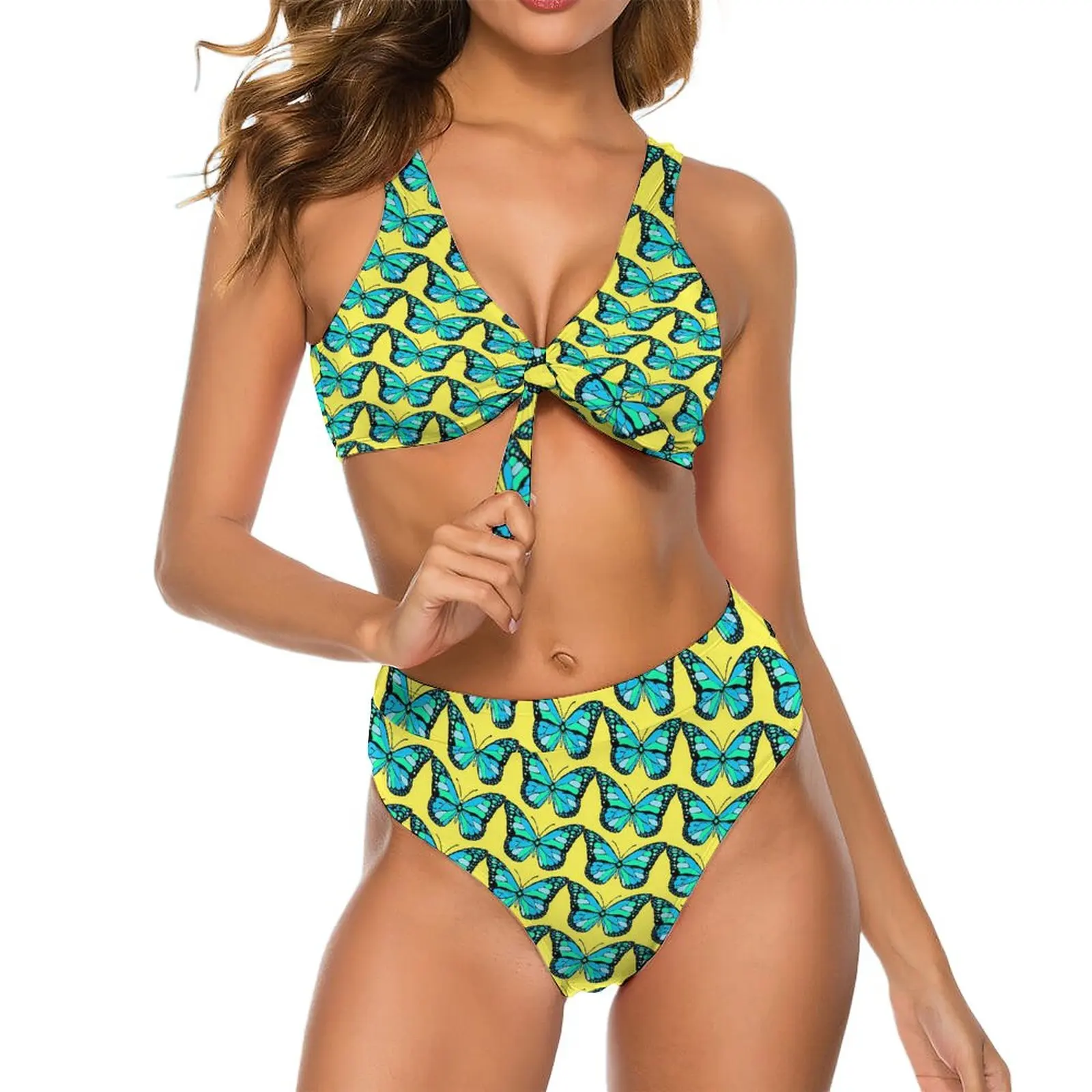 

Синий женский купальник, элегантный купальник с животными, сексуальный милый комплект бикини, женская пляжная одежда, подарок на день рождения