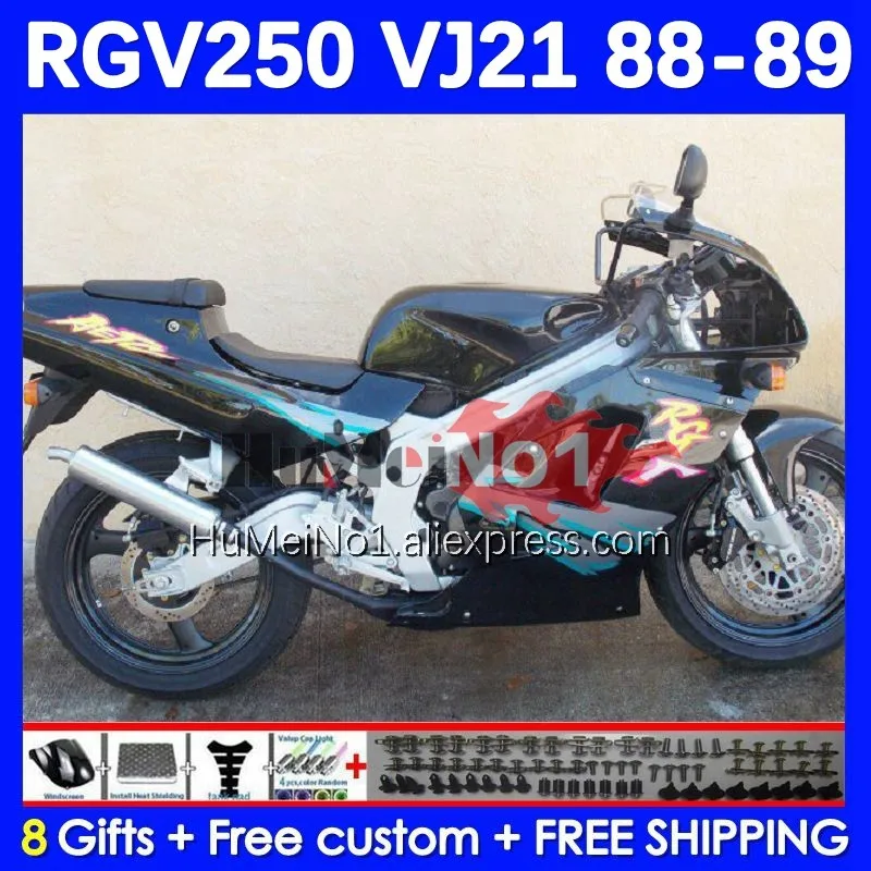 

Body Kit For SUZUKI SAPC VJ21 RGV250 RGVT250 VJ 21 88-89 40No.185 blue stock RGV-250 RGV 250 RGVT-250 88 89 1988 1989 Fairings