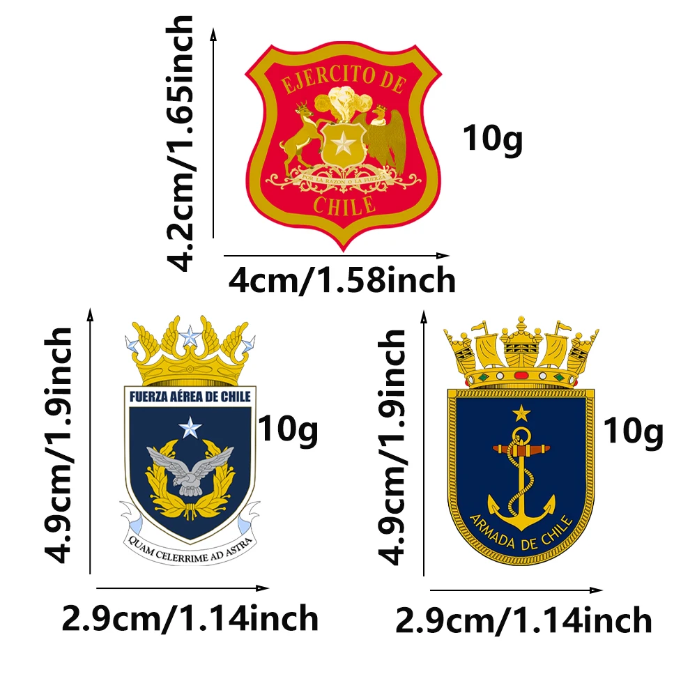 Military Enthusiasts Acrylic Brooch Chile Army Air Force Marine Corps Navy  Pins American Military Badges Jewelry Gift