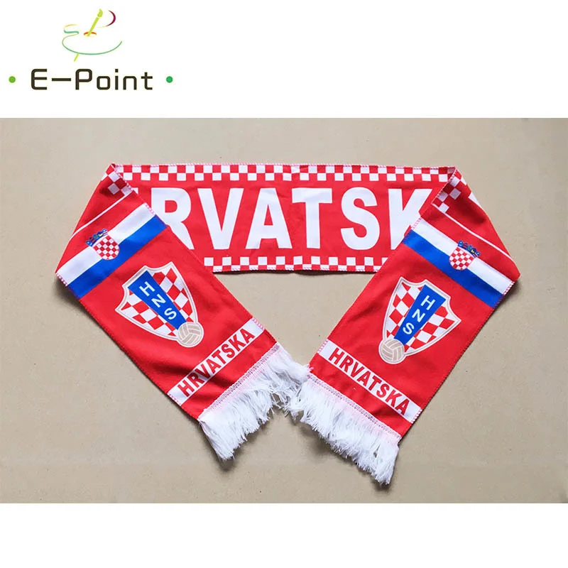 

145*16 cm Size Croatia National Football Team Scarf for Fans 2022 Football World Cup Russia Double-faced Velvet Material