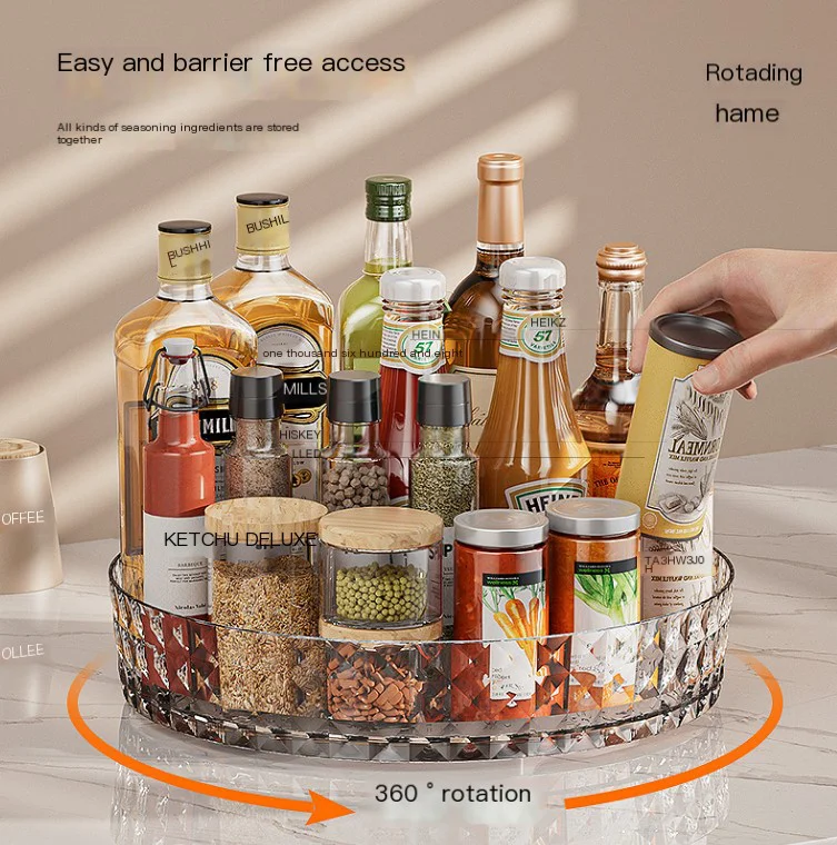 Вращающаяся Полка Для Специй Многофункциональная Кухонная Подставка Хранения