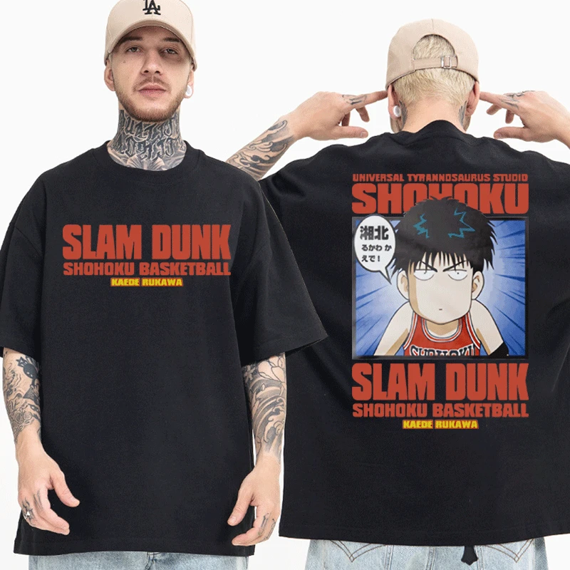 

Anime Slam Dunk T-shirt Sakuragi Hanamichi Kaede Rukawa T Shirt Men Women Casual Cotton Short Sleeve T-shirts Streetwear Tees