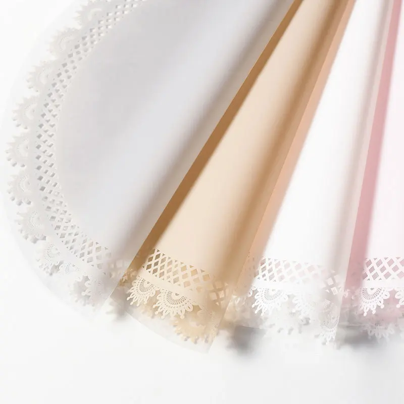

20pcs Round lace Flower Wrapping Paper Waterproof Bouquet Florist Packaging Paper for Wedding Gift Flower Packaging Supplies