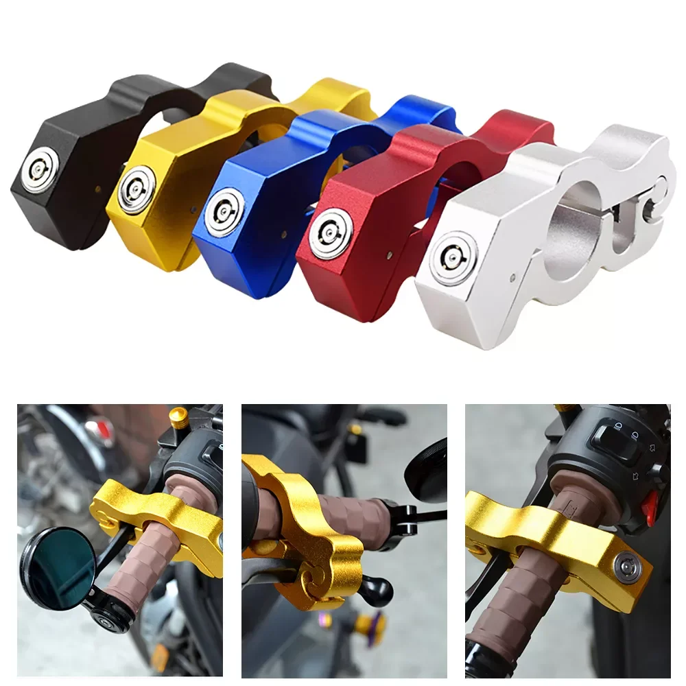 

Aluminum Alloy Motorcycle Handlebar Lock Handlebar Brake Handle Solid Lock Bicycle Security Anti-theft Steal Lock Pull Rod