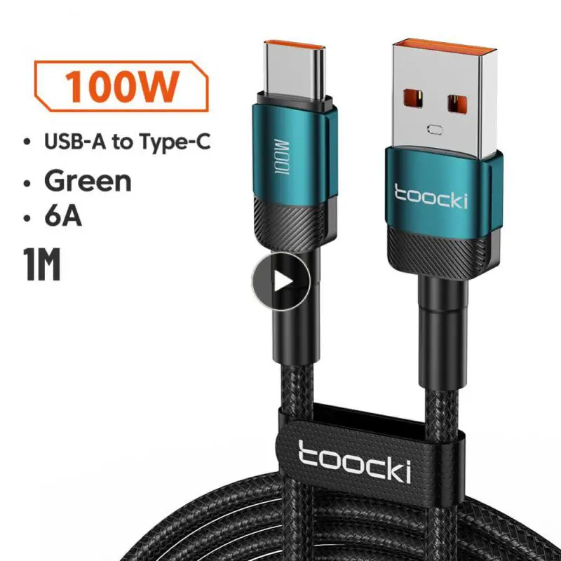 

Fast Charge 100w Usb C Cable Sb Type C Mobile Phone Data Cord 6a Aluminum Fast Charging Charger Phone Accessories Support Vooc