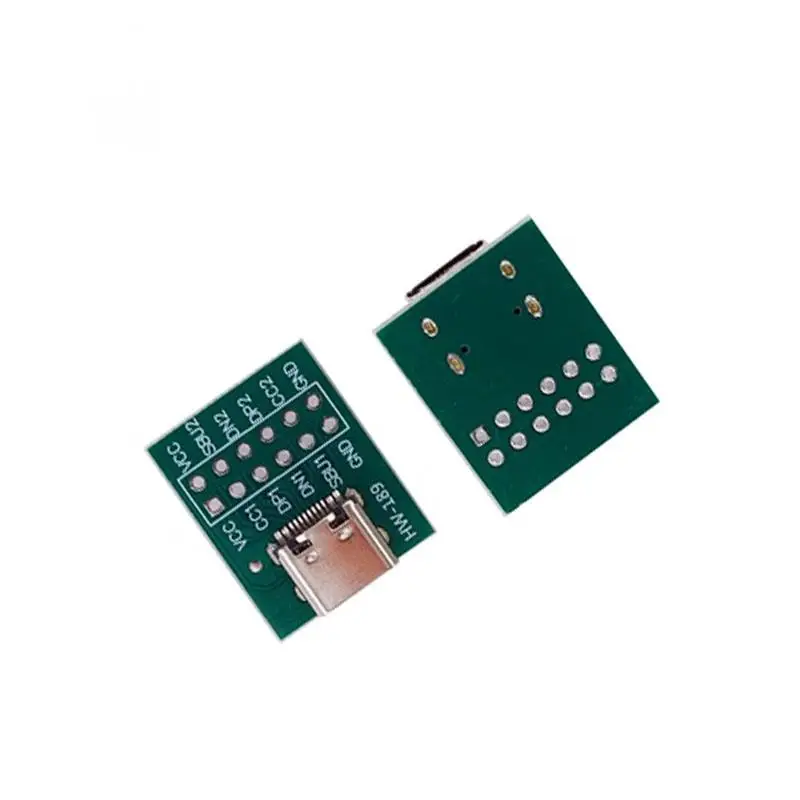 

1PCS 189 USB TYPE-C to DIP PCB Connector Pinboard Test Board Solder Female Dip Pin Header Adapter