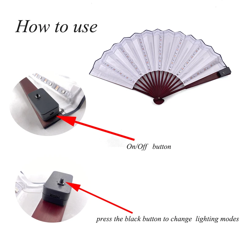 Портативный неоновый веер-трансформер