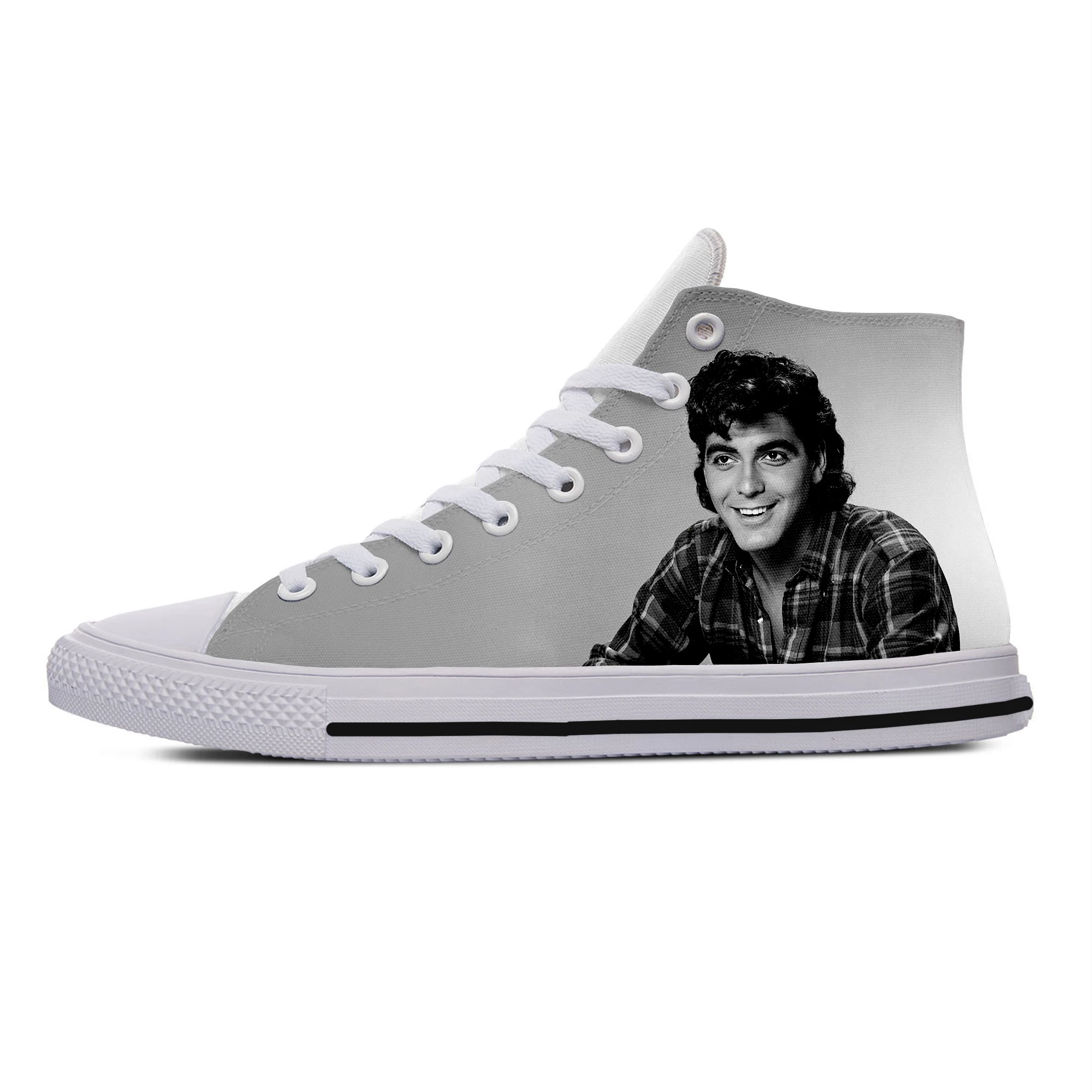 

Hot Fashion George Clooney High Sneakers Men Women High Quality Handiness Casual Shoes Summer Breathable High Top Board Shoes