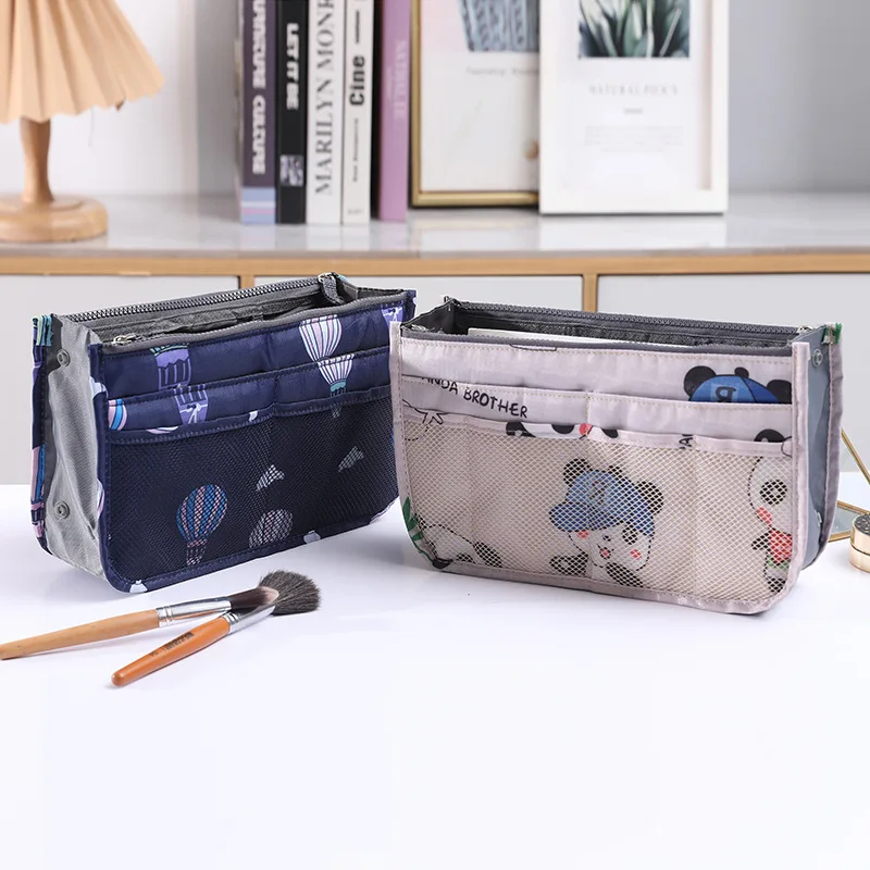 2022 New Large Capacity Cosmetic Bag Thicken Travel Accessories Nylon Travel Insert Organizer Handbag Purse Makeup Bag For Women