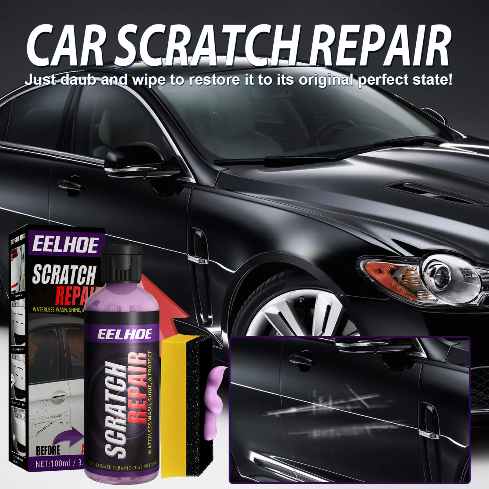 

30/100ML Car Scratch Repair Liquid Multipurpose Car Polish Scratch Remover Car Care Supplies Easy Operation PR Sale