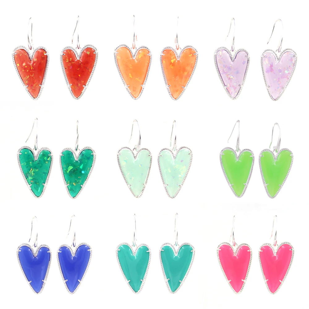 2022 Новые разноцветные нестандартные Двухсторонние серьги-подвески с 3D любовью