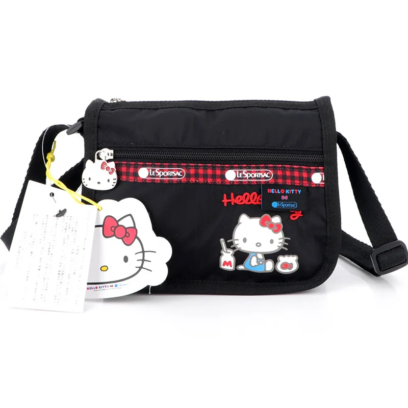 

Kawaii Sanrioed Anime Cartoon series HelloKitty cute Fashion Diagonal Small Square Bag Casual Cartoon Printed Shoulder Bag Gift