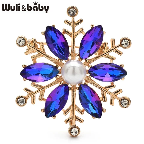 Wuli&baby броши со снежинками
