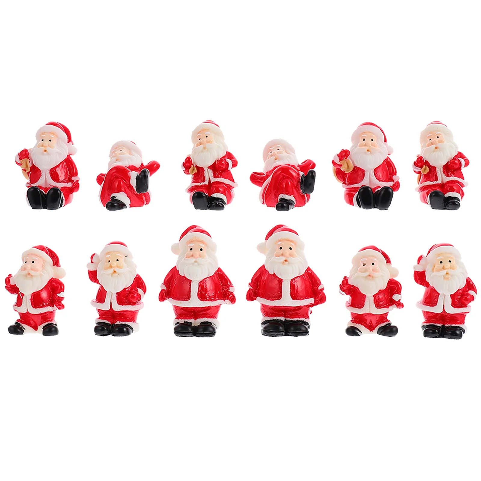 

12 Pcs Home Decorations Christmas Micro Ornaments Resin Crafts Statuette Desktop Inflatable