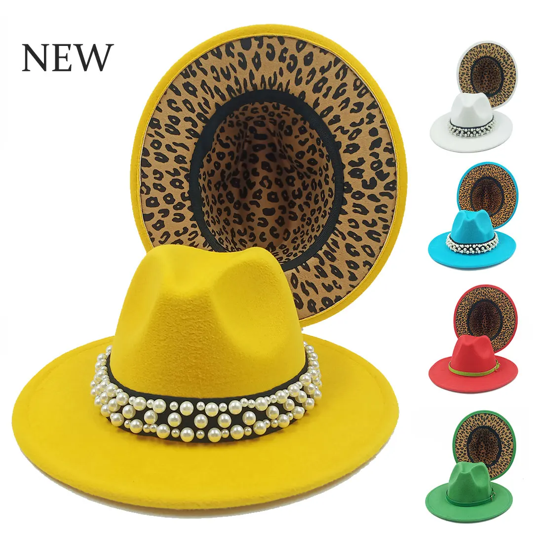 

Dark Green Retro Fedoras Hats Felt Hat Men And Women Unisex Leopard Print New Church Jazz Hat Fashion Luxury Fedora Hat шапка