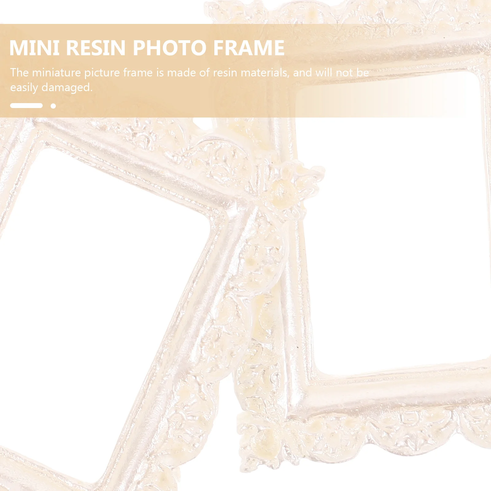 10 Pcs Collage Picture Frames Photo Ornaments Mini Props Retro Miniature Vintage White