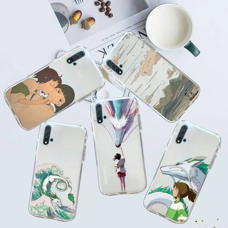 

Chihiro Spirited Away Anime Phone Case Transparent for Huawei honor P mate Y 30 40 20 50 8 70 10 9 a i x c pro lite prime smart