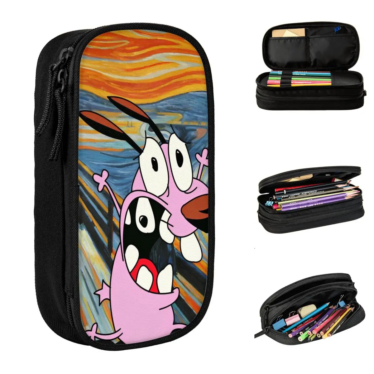 Cowardly Dog C-Courage забавный пенал с героями мультфильмов милый крик художественная