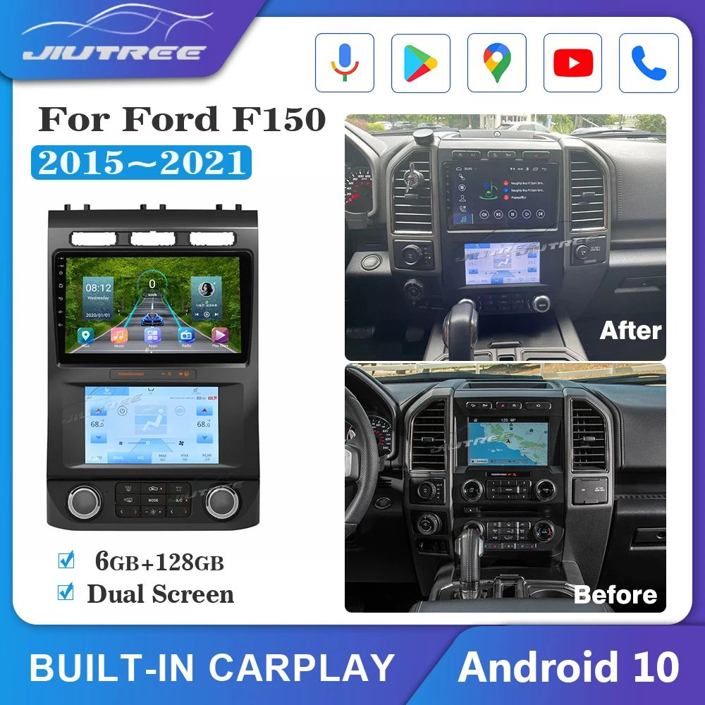 

Автомагнитола 9 дюймов, Android, для Ford F150 2015-2021, стерео, мультимедийный плеер, головное устройство с двойным экраном, Автомагнитола для Carplay, Google, стерео