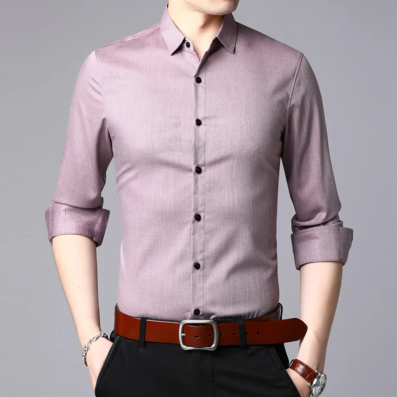 

Men's clothing long-sleeved shirts male trend business casual 2023 spring autumn wild handsome clothes 9841