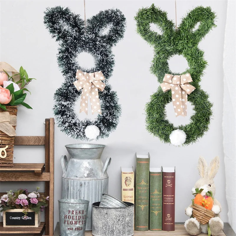 Пасхальный венок сделай сам 2022 Декоративная гирлянда с кроликом и пасхальные
