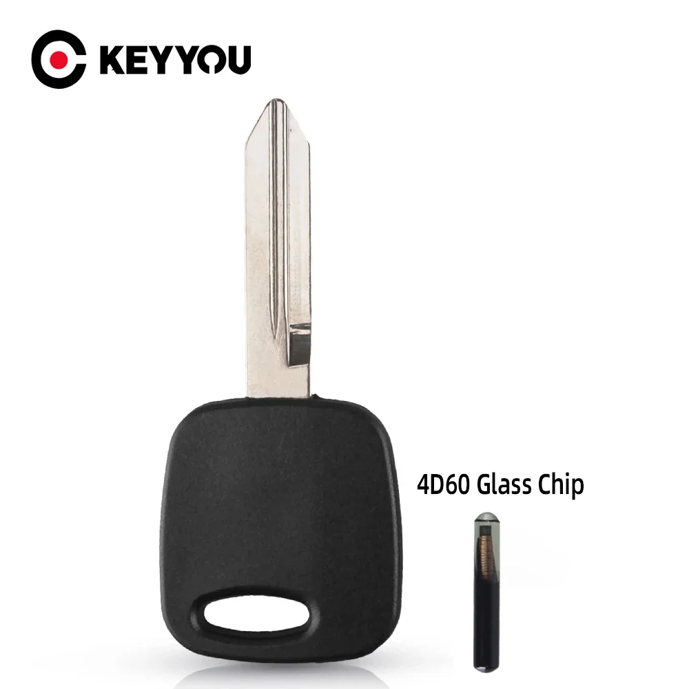 

KEYYOU для Ford ESCAPE KUGA MAVERICK Mondeo Focus Fiesta чехол для автомобильного ключа без вырезанного лезвия транспондер пустой корпус ключа 4D60 стеклянный чип
