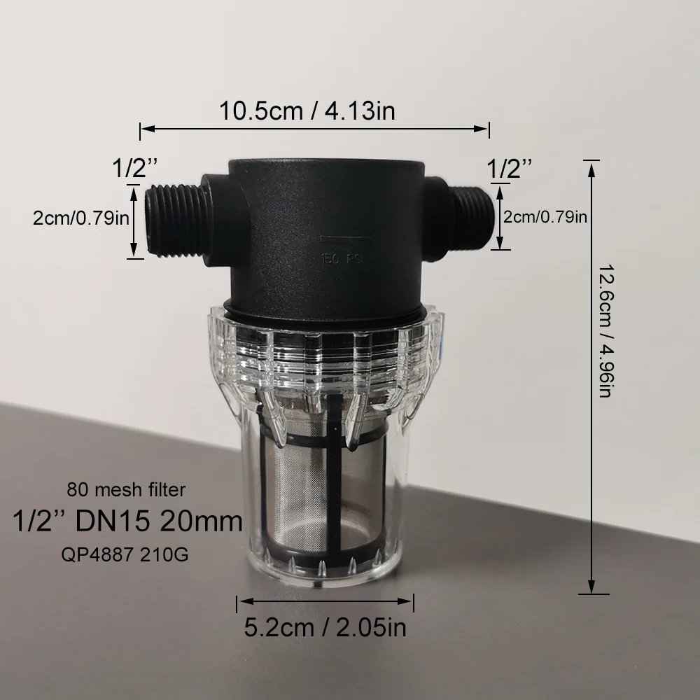 

Пластиковый фильтр для полива 1/2", 3/4", 1"