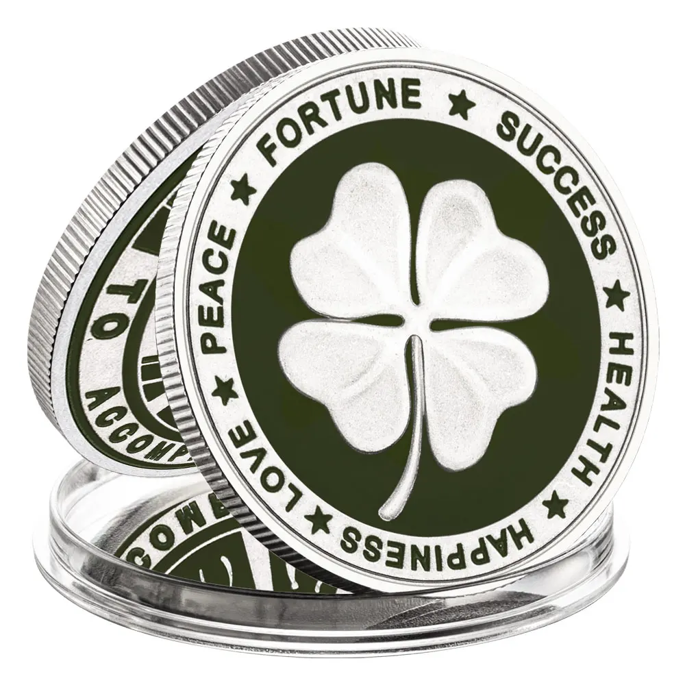 

Коллекционная позолоченная монета Lucky Elephant с клевером