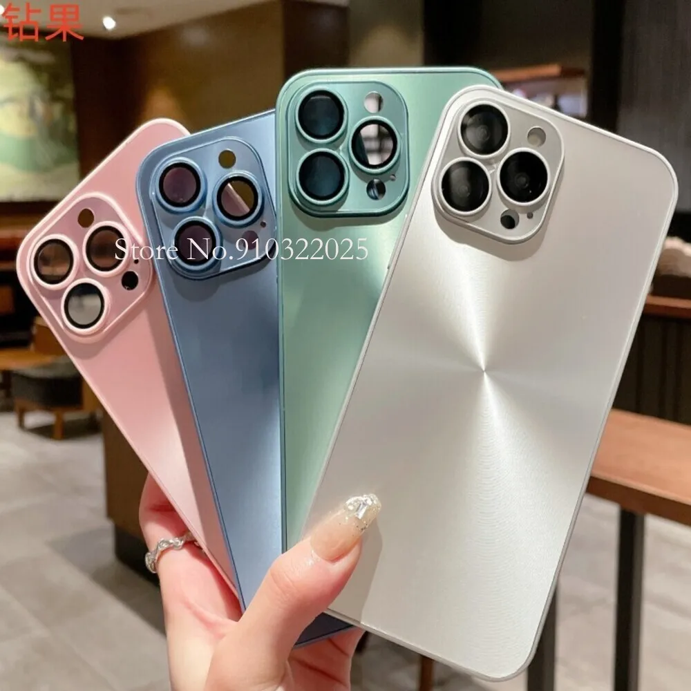 

Роскошный блестящий однотонный чехол с лазерной Авророй для iPhone 14 Pro, 12, 11, 14 Max Plus, тонкий матовый ударопрочный жесткий чехол, 10 шт.
