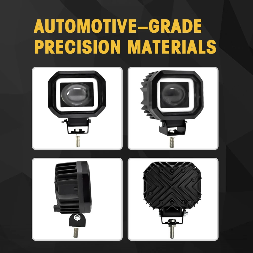 Светодиодный рабочий фонарь Angel Eye Противотуманная фара для вождения DRL Круглый