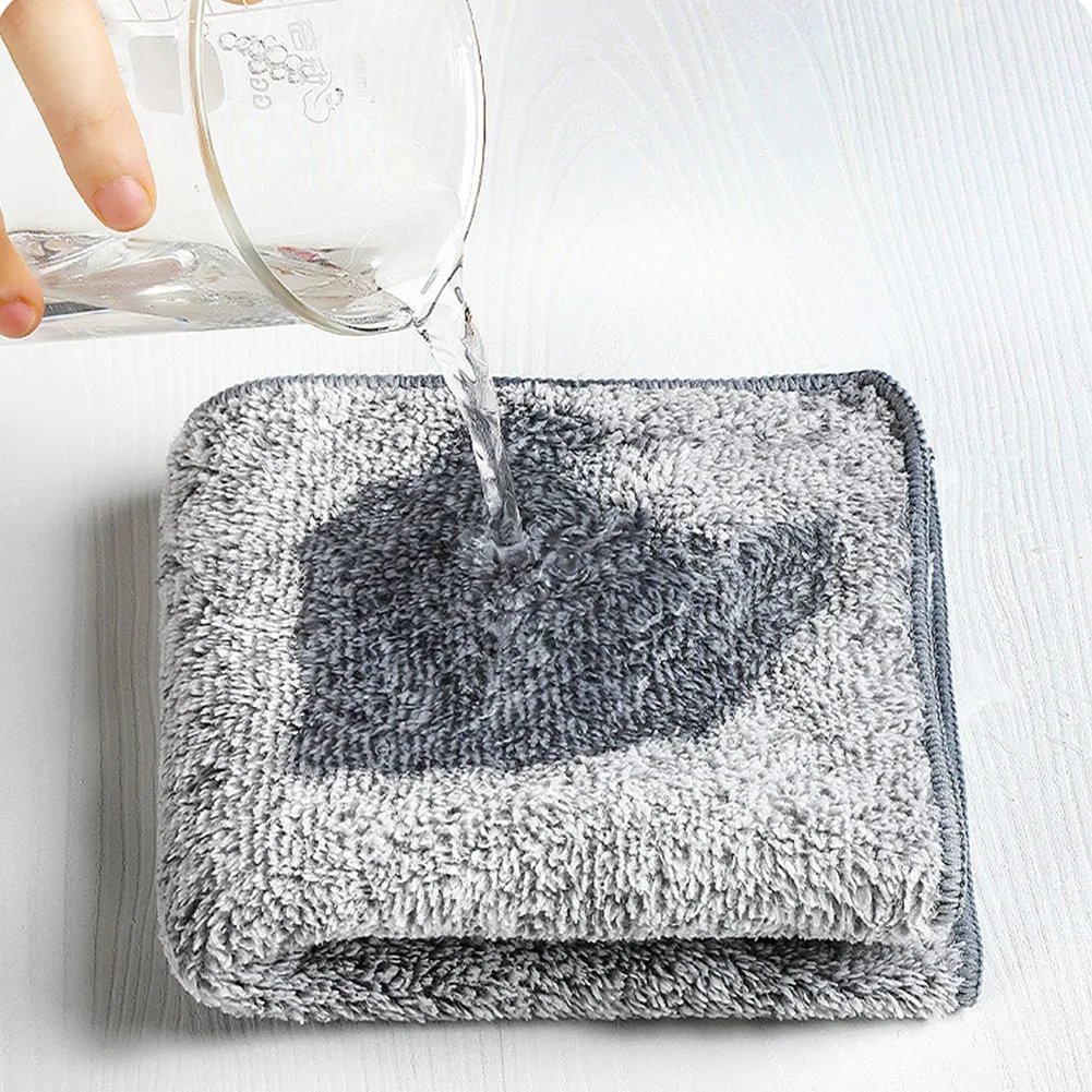 

Microfiber Rags Absorbent Coral Fleece Rag Dish Rags Kitchen Dish Towel