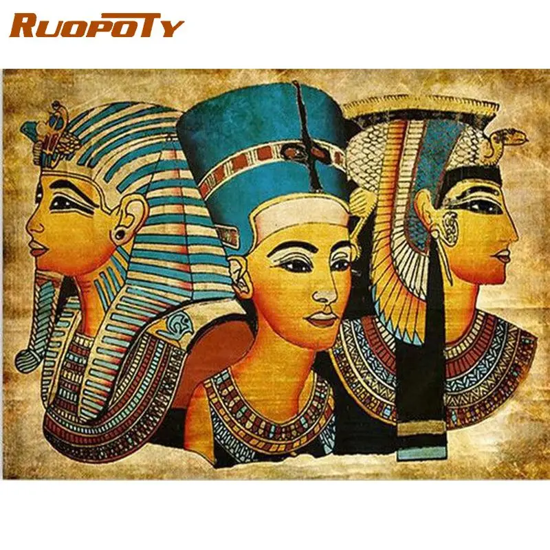 

RUOPOTY Abstract Painting By Numbers Diy Gift Woman For Adults Drawing By Numbers Home Decors On Canvas Handmade Religious