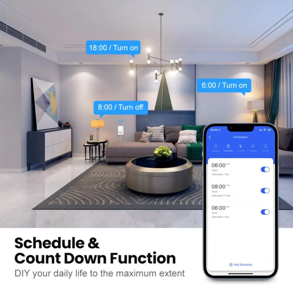 

Розетка настенная умная с сенсорным датчиком и поддержкой Wi-Fi