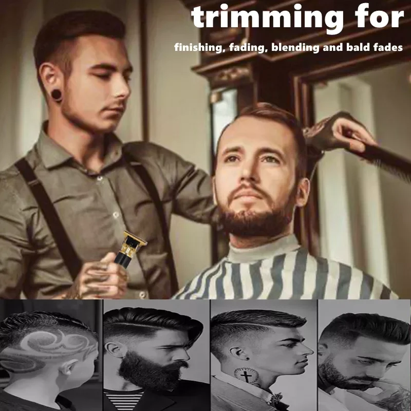 

Мощный беспроводной триммер для волос, мужской триммер для бороды, машинка для стрижки волос, перезаряжаемая машинка для стрижки волос