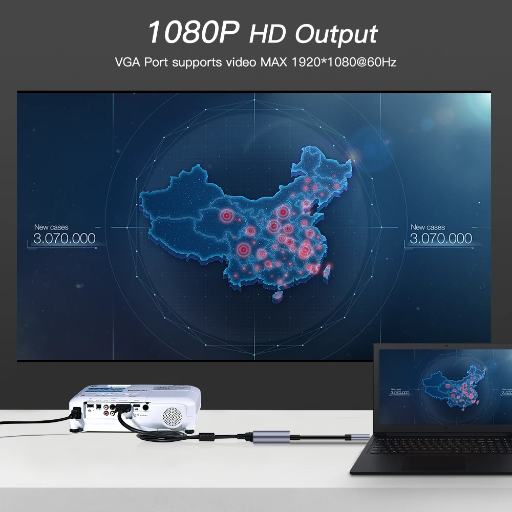 Адаптер док-станции с портом USB Type-C Thunderbolt 3 совместимый HDMI разъем VGA 5 мм USB3.0 PD