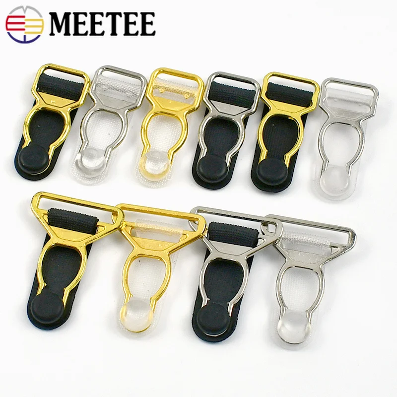 Фото 20/50Pcs 10-18mm Metal Adjust Buckle Underwear Leg Garter Belt Sock Clip Bcukles Connect Clasp Strap End Hook Sewing Accessories №4