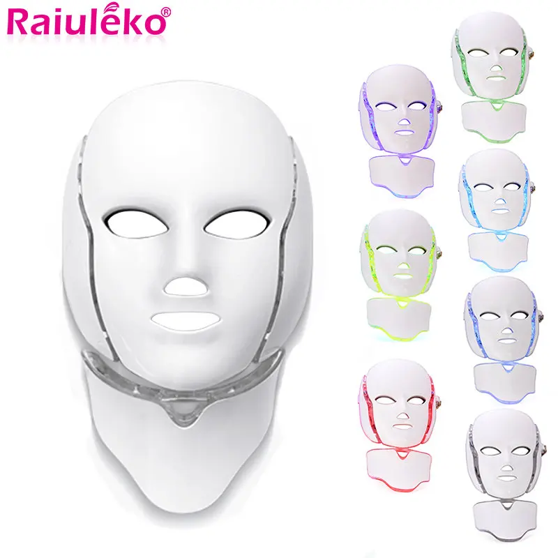 

7 цветов, бриллиантовая маска для лица, средство для ухода за кожей шеи и лица, лечение акне, Отбеливание лица, омоложение кожи, устройство для красоты