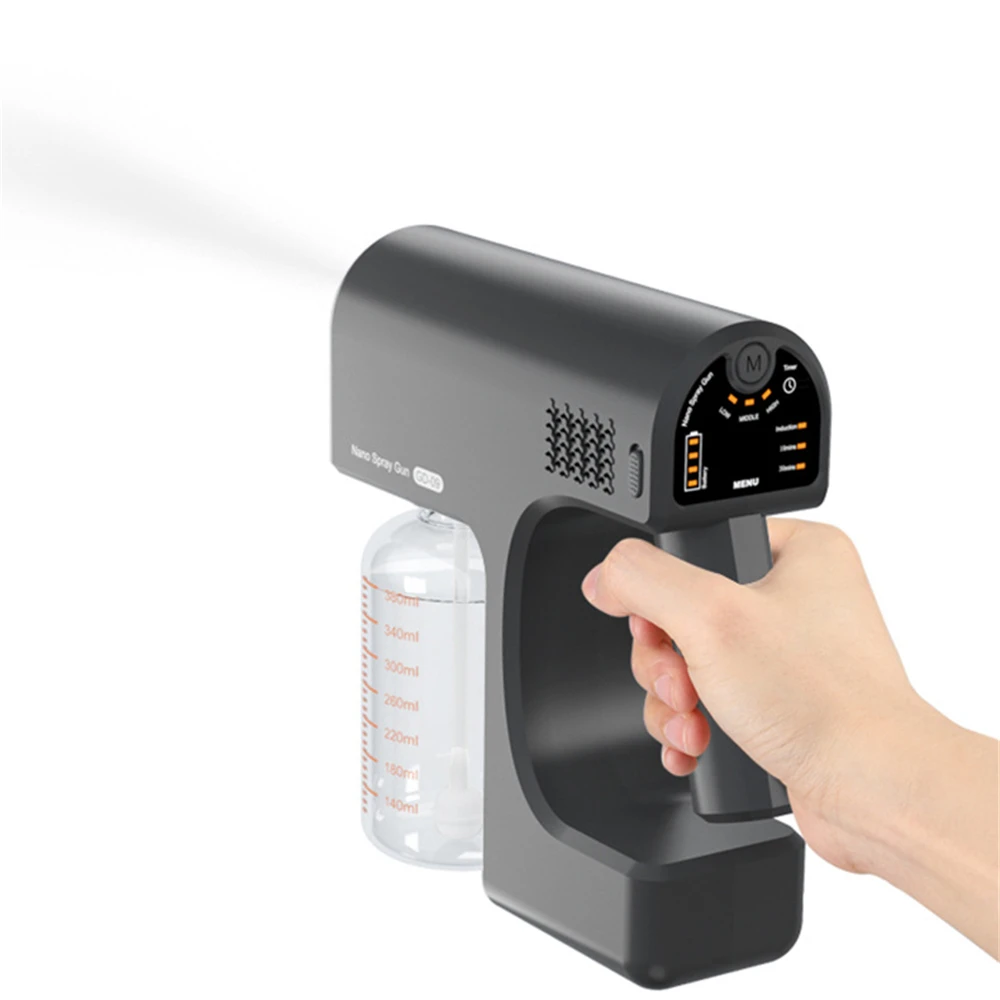 

380ml Nano Mist Sterilizer Portable Disinfection Sprayer with Timing Handheld Alcohol Atomizer Home Car Automatic Liquid Sprayer