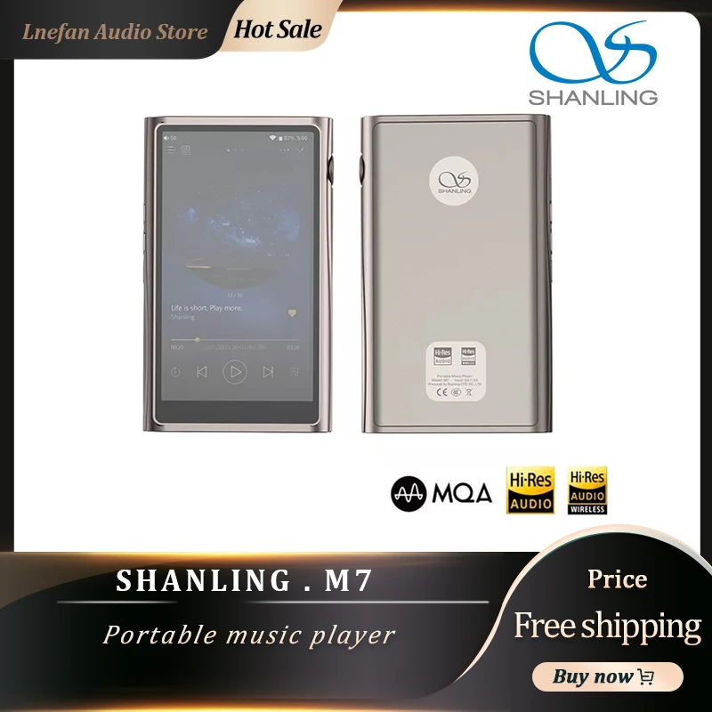 SHANLING M7 Hi-Res MQA Портативный сетевой музыкальный плеер ES9038Pro ЦАП DSD512 768 кГц Bluetooth5.0 LDAC