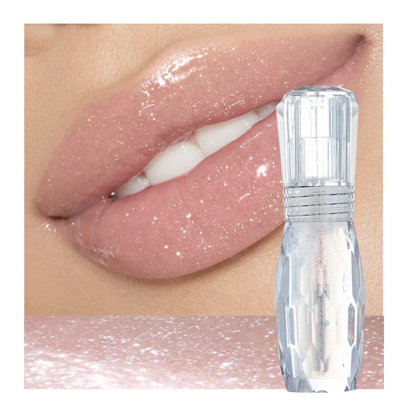 

Прозрачный блеск для губ, Кристальный глянцевый Блестящий Блеск для губ, питательный влажный Макияж для губ, водостойкий блеск для губ