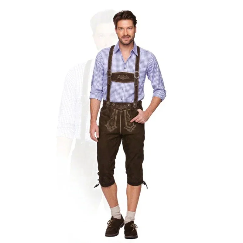Фото Мужской и женский слинг Lederhosen Октоберфест, баварский парадный костюм, пивной фестиваль, нарядное платье, немецкая таверна, костюм официанта для косплея №2