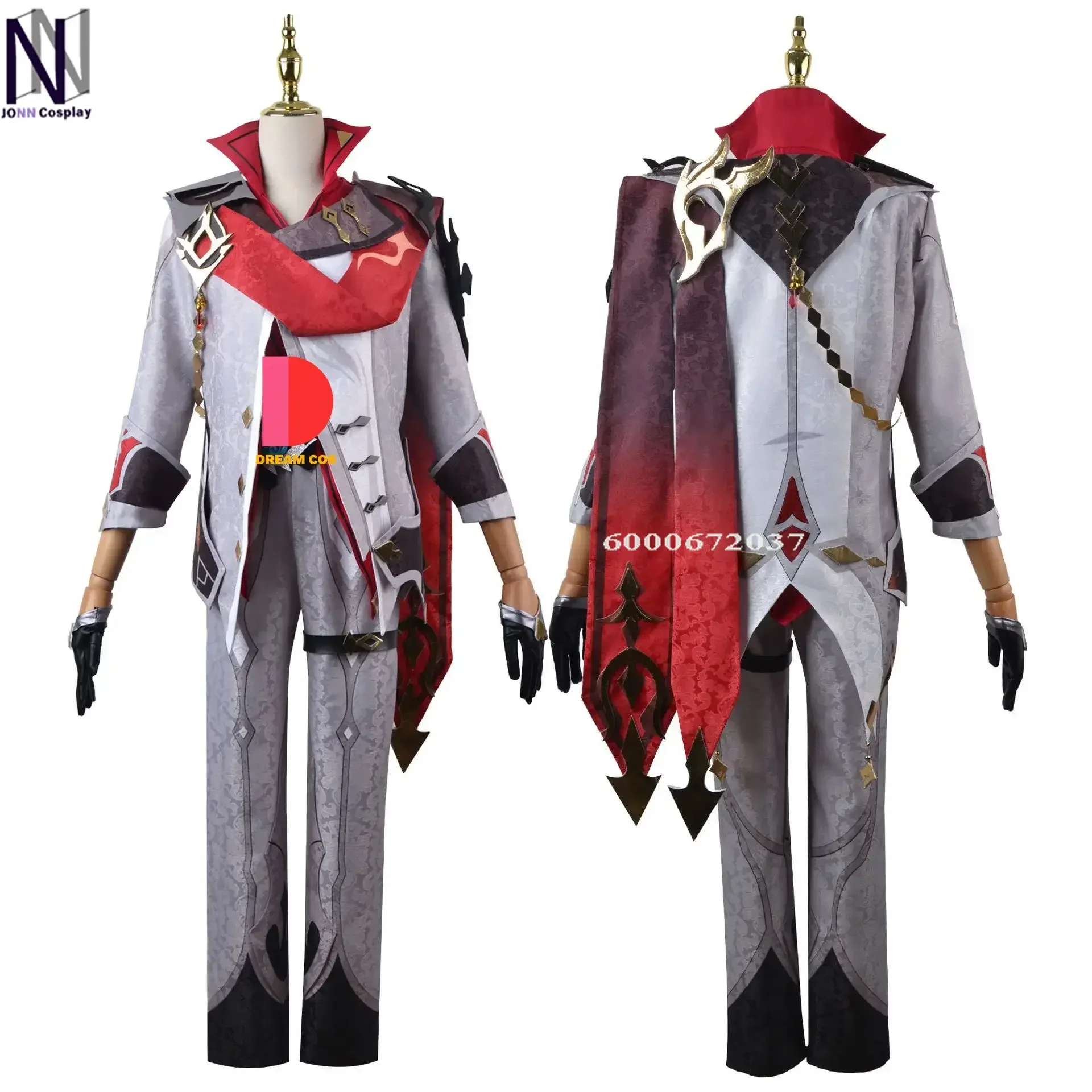 Genshin Impact Game Tartaglia Косплей Костюм Мужской Полный комплект с париком Чайлд Ролевая