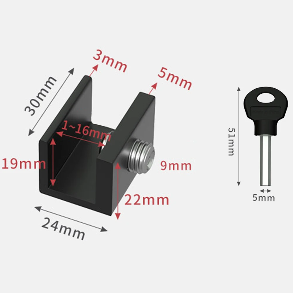 

Tool Lock Stopper 2pcs 30*24*22mm Adjustable Aluminum Anti-theft Door Lock Lock Stopper Safety Locks Brand New